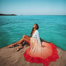 Load image into Gallery viewer, Bohemian Rainbow Tiered Maxi Dress