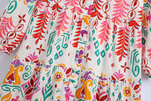 Load image into Gallery viewer, Pink Long Sleeve Tiered Midi Dress