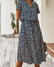 Load image into Gallery viewer, Beige Dots Print Midi Dress