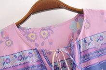 Load image into Gallery viewer, Boho Floral Print Long Sleeve Loose Maxi Dress