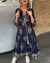 Load image into Gallery viewer, Print Loose Midi Dress