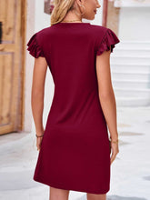 Load image into Gallery viewer, Ruffled Cap Sleeve Mini Dress