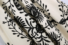 Load image into Gallery viewer, White Print Long Sleeve Button Down Midi Dress