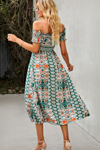 Load image into Gallery viewer, Off-Shoulder Frill Trim Split Dress