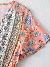 Load image into Gallery viewer, Pink Print Tiered Maxi Dress