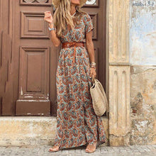 Load image into Gallery viewer, Paisley Print Split Side Maxi Dress