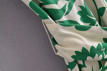 Load image into Gallery viewer, Green Collar Long Sleeve Floral Midi Dress