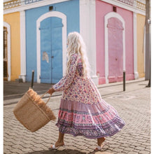 Load image into Gallery viewer, Boho Floral Print Long Sleeve Loose Maxi Dress
