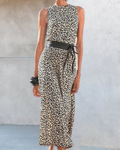 Load image into Gallery viewer, Dots Print Sleeveless Midi Dress
