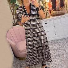 Load image into Gallery viewer, Boho V-neck Short Sleeve Maxi Dress
