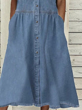 Load image into Gallery viewer, Casual Loose Summer Midi  Denim Dress
