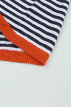 Load image into Gallery viewer, Contrast Trimmed Striped Drop Shoulder Sweater
