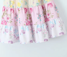 Load image into Gallery viewer, Colorblock Multi Floral Print Straps Mini Dress

