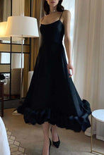 Load image into Gallery viewer, Straps  Sleeveless A-line Shirring Hem Party Midi Dress
