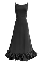 Load image into Gallery viewer, Straps  Sleeveless A-line Shirring Hem Party Midi Dress

