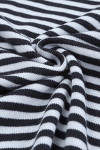 Load image into Gallery viewer, Contrast Trimmed Striped Drop Shoulder Sweater
