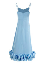 Load image into Gallery viewer, Straps  Sleeveless A-line Shirring Hem Party Midi Dress
