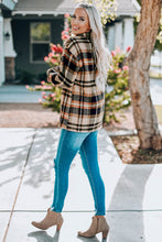 Load image into Gallery viewer, Plaid Button Front Shirt Jacket with Breast Pockets
