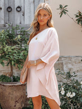 Load image into Gallery viewer, Single Shoulder Kimono Sleeve Mini Dress
