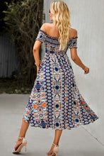 Load image into Gallery viewer, Off-Shoulder Frill Trim Split Dress
