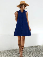 Load image into Gallery viewer, Button Up Sleeveless Mini Dress
