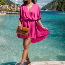 Load image into Gallery viewer, Surplice Half Sleeve Mini Dress
