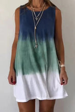 Load image into Gallery viewer, Casual Gradient Print Tie Dye Sleeveless Mini Dress
