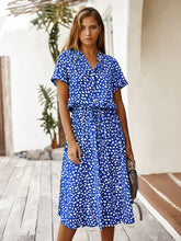 Load image into Gallery viewer, Beige Dots Print Midi Dress
