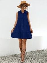 Load image into Gallery viewer, Button Up Sleeveless Mini Dress
