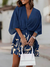 Load image into Gallery viewer, Half-Sleeve Floral Printed Mini Dress
