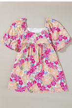 Load image into Gallery viewer, Printed Square Neck Half Sleeve Mini Dress
