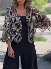 Load image into Gallery viewer, Black Sequins Top
