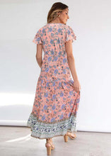 Load image into Gallery viewer, Blue Print Tiered Maxi Dress
