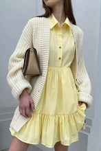 Load image into Gallery viewer, Vintage Long Sleeve Tiered Mini Shirt Dress
