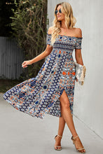 Load image into Gallery viewer, Off-Shoulder Frill Trim Split Dress
