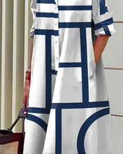 Load image into Gallery viewer, Collar Print Button Down Mini Dress
