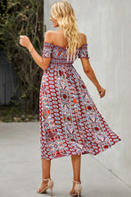 Load image into Gallery viewer, Off-Shoulder Frill Trim Split Dress
