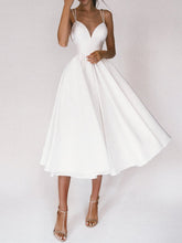Load image into Gallery viewer, Classic Spaghetti Straps Midi Dress
