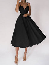 Load image into Gallery viewer, Classic Spaghetti Straps Midi Dress
