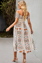 Load image into Gallery viewer, Off-Shoulder Frill Trim Split Dress
