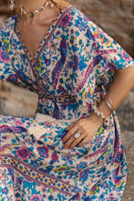 Load image into Gallery viewer, Boho Floral Peacock Print Long Dress
