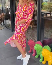 Load image into Gallery viewer, Printed Half Sleeve Loose Midi Dress
