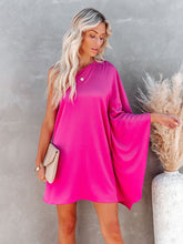 Load image into Gallery viewer, Single Shoulder Kimono Sleeve Mini Dress
