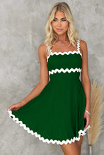 Load image into Gallery viewer, Contrast Trim Square Neck Mini Dress
