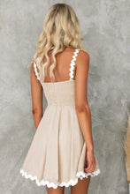 Load image into Gallery viewer, Contrast Trim Square Neck Mini Dress
