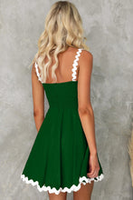 Load image into Gallery viewer, Contrast Trim Square Neck Mini Dress
