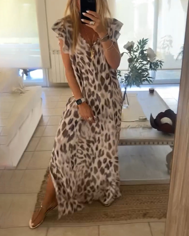 Leopard Print Maxi Dress