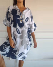 Load image into Gallery viewer, Floral Print Short Sleeves Pocket Mini Dress
