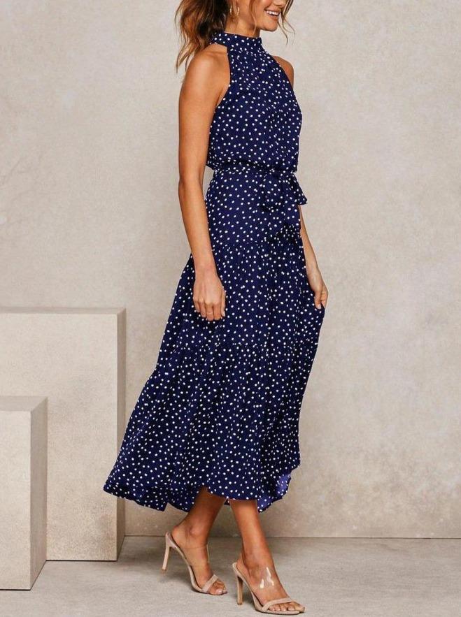 princess polly baby blue dress Light Blue & White Polka Dot Swing Dress – ModCloth