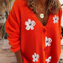 Load image into Gallery viewer, Grey Floral Cardigan
